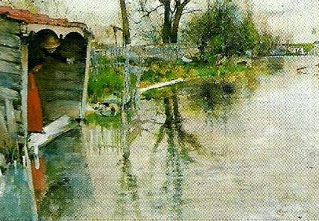 Carl Larsson vid loing grez-grez-sur-loing Spain oil painting art